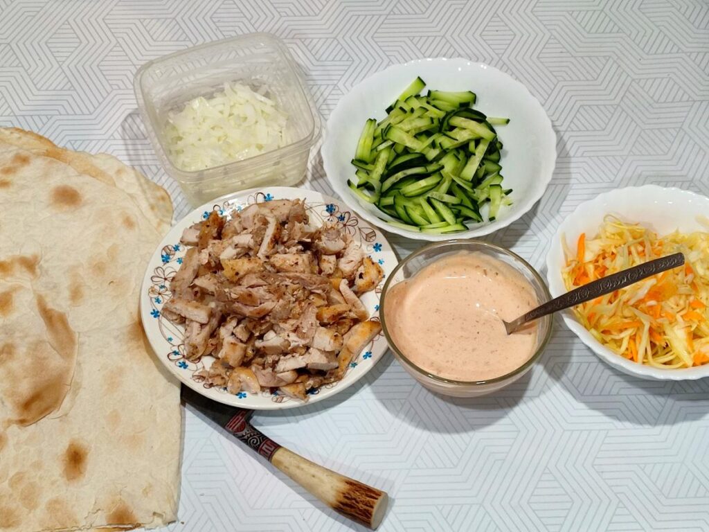 ингредиенты для шаурмы